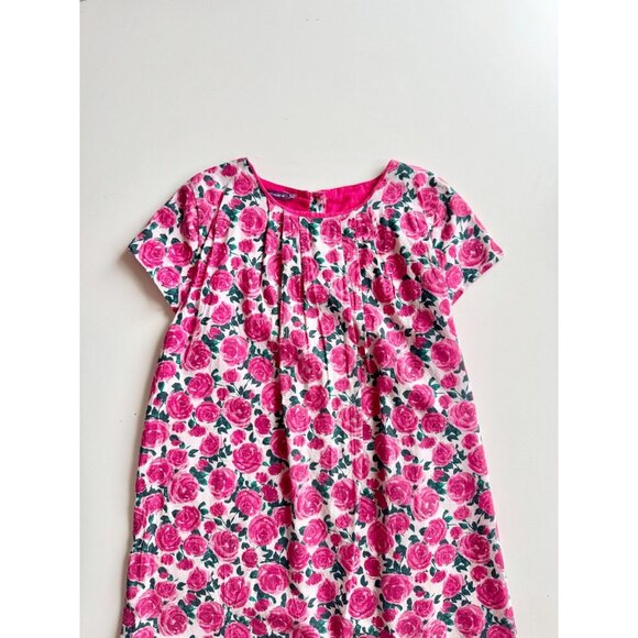 Girls' SERGENT MAJOR Pink Rose Floral Cotton Voile A-Line Tent Dress, Size 10 - Picture 2 of 9